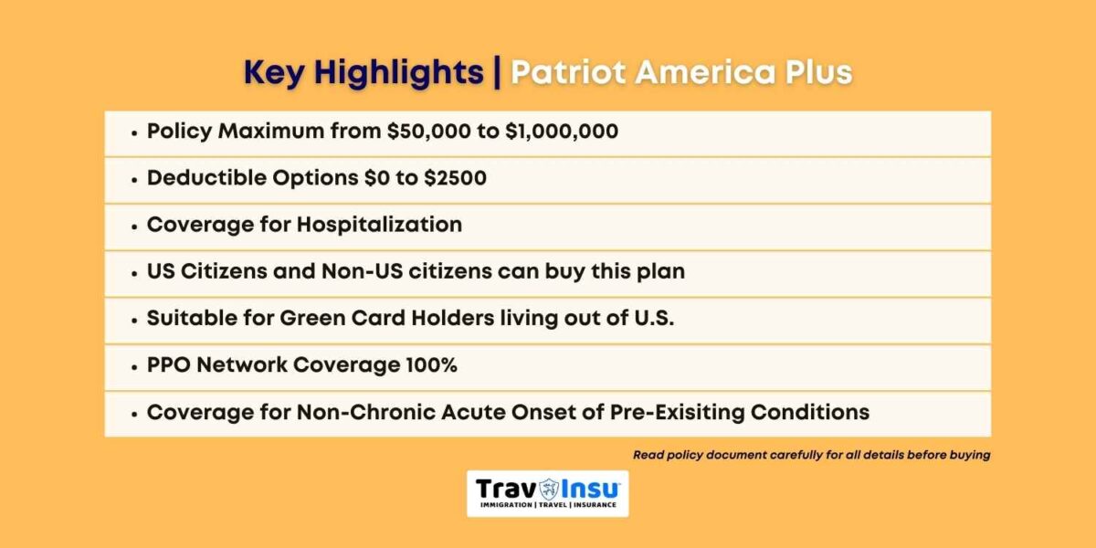 Patriot America Plus Key Highlights