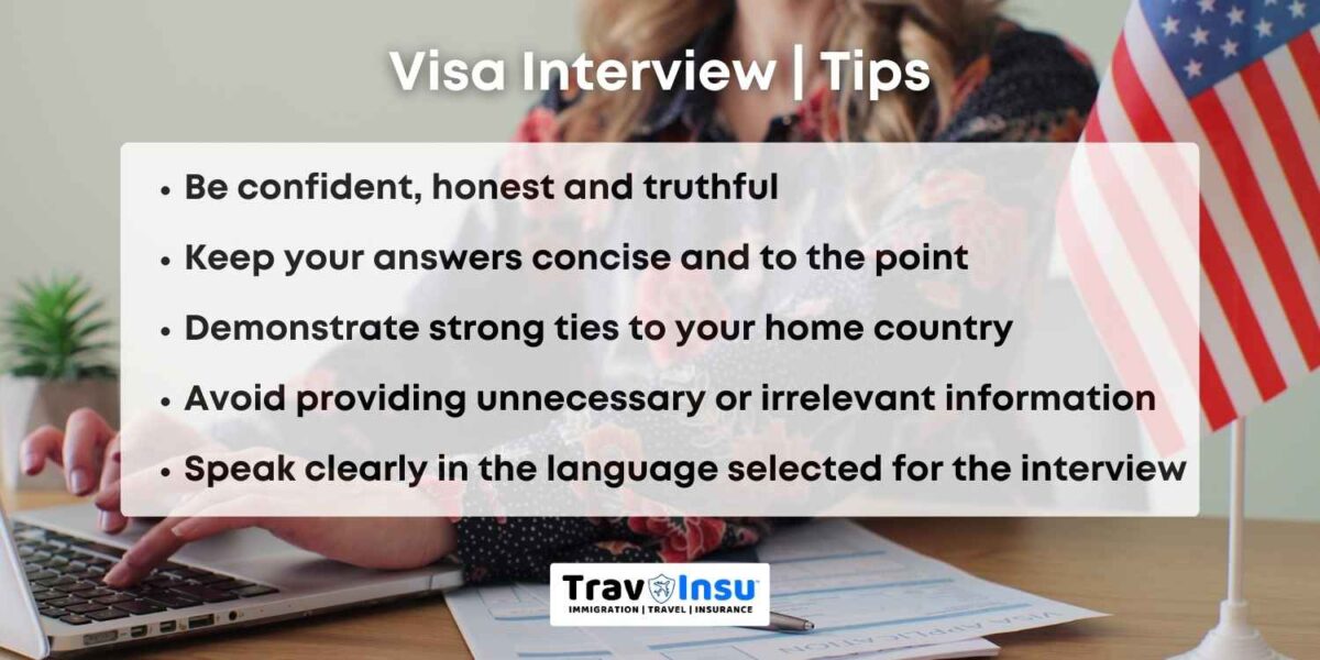 Tips for US visa interview questions