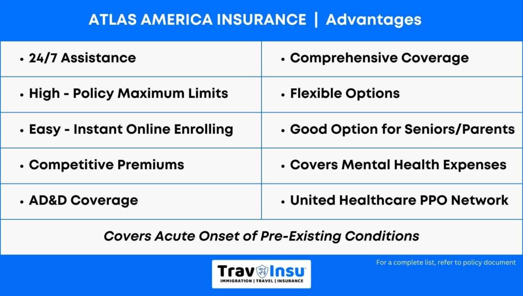 Atlas Travel  Insurance Advantages